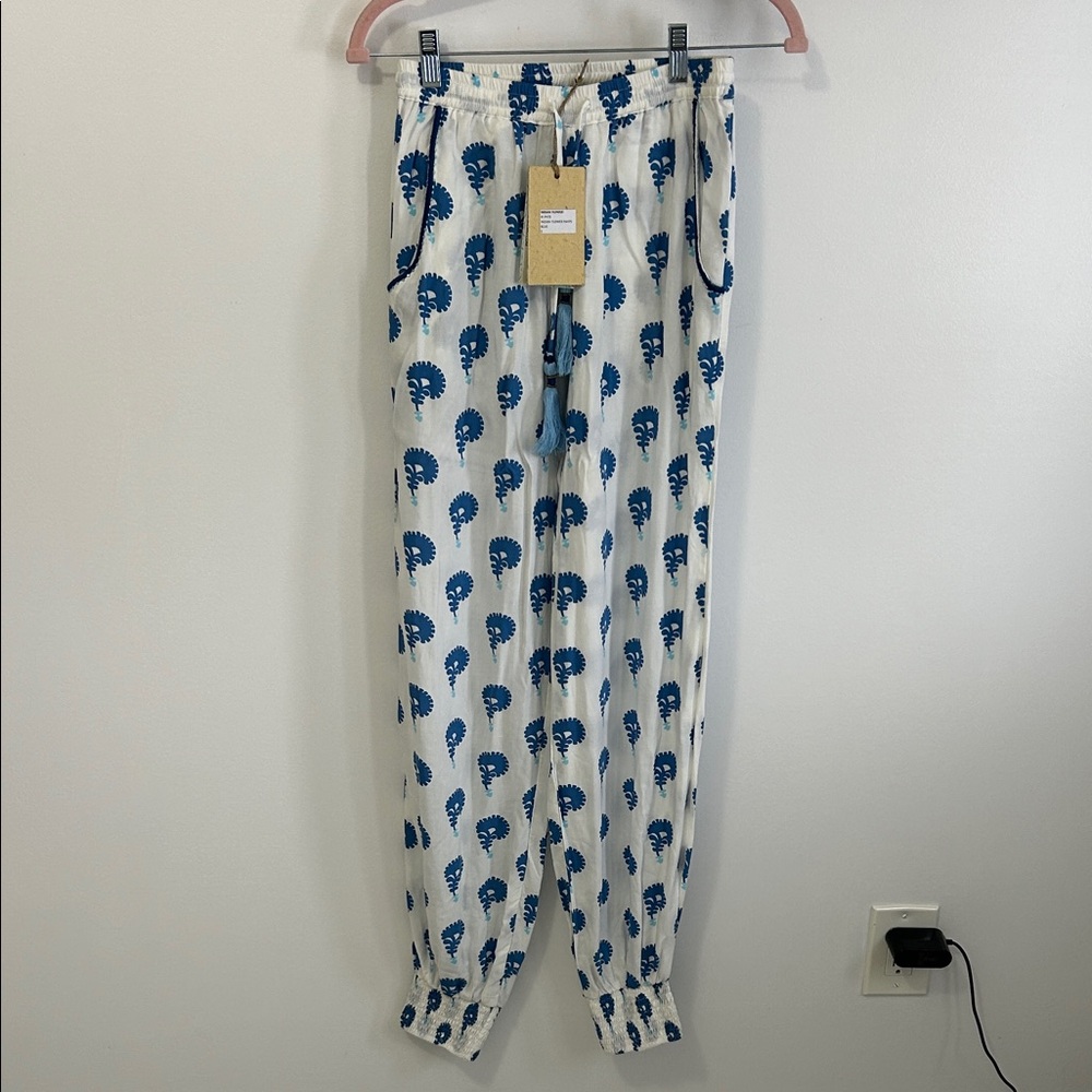 Boheme by Skemo Indian Flower Pants Joggers Blue